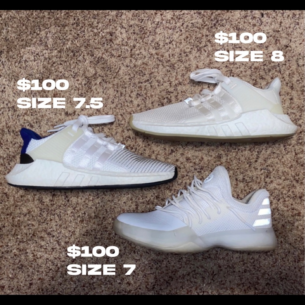 (3 Pairs Of Shoes) Size 7, 7.5, and 8